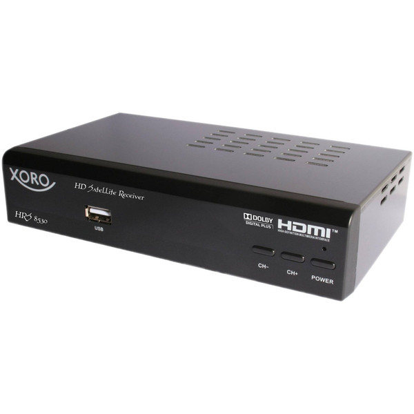 Xoro HRS 8530 Satellite Full HD Black TV set-top box