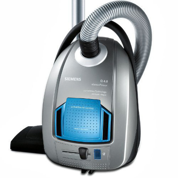 Siemens VSQ4G1432 Zylinder-Vakuum 5l 1400W Blau, Edelstahl Staubsauger