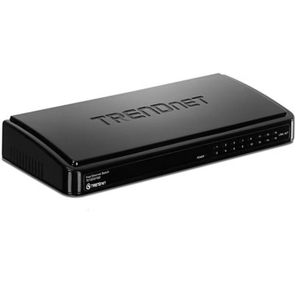 Trendnet TE100-S16D Черный сетевой коммутатор
