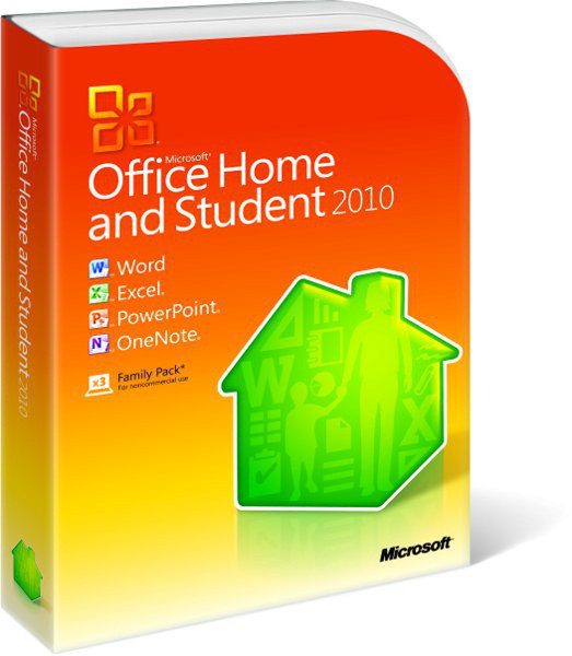 Microsoft Office Home and Student 2010, x32/64, DVD, Box, 1u, BNDL, ITA