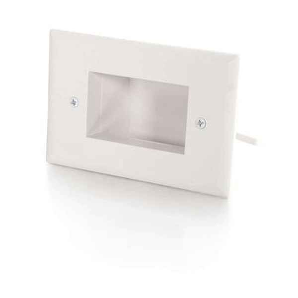 C2G Single Gang Easy Mount Recessed Low Voltage Cable Plate