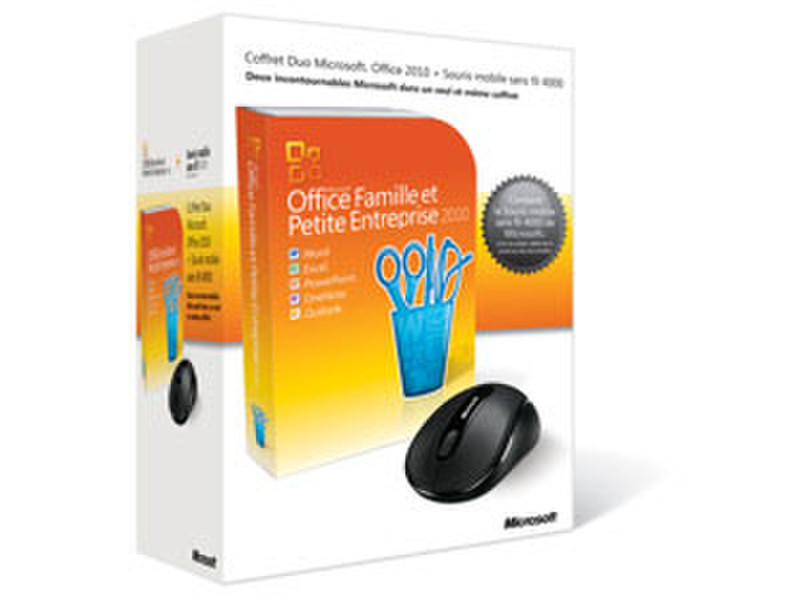 Microsoft Office Home & Business 2010, x32/64, w/ MS Mouse Bundle, DVD, ENG