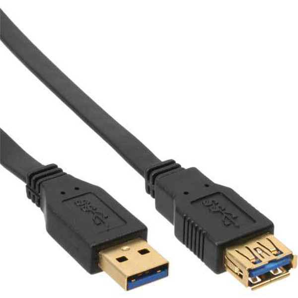 InLine 34610F 1м USB A USB A Черный кабель USB