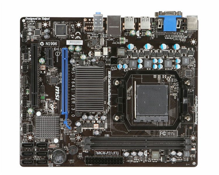 MSI 760GM-P23 (FX) AMD 760G Socket AM3+ Микро ATX