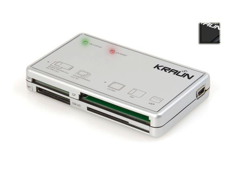 Kraun Multicard Reader 60 in 1 USB 2.0 Silber Kartenleser