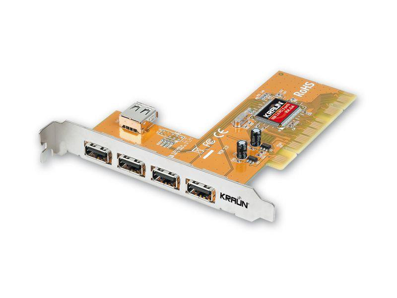 Kraun USB 2.0 PCI Внутренний USB 2.0 интерфейсная карта/адаптер