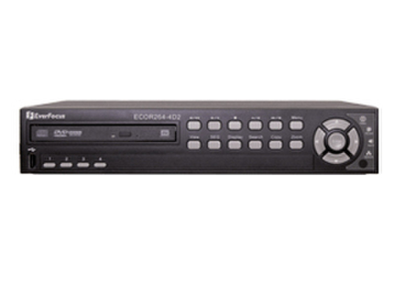 EverFocus ECOR264-4D2 1TB Schwarz Digitaler Videorekorder (DVR)