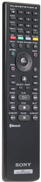 Sony BD Remote Control + Hangover 2, PS3 Нажимные кнопки Черный пульт дистанционного управления