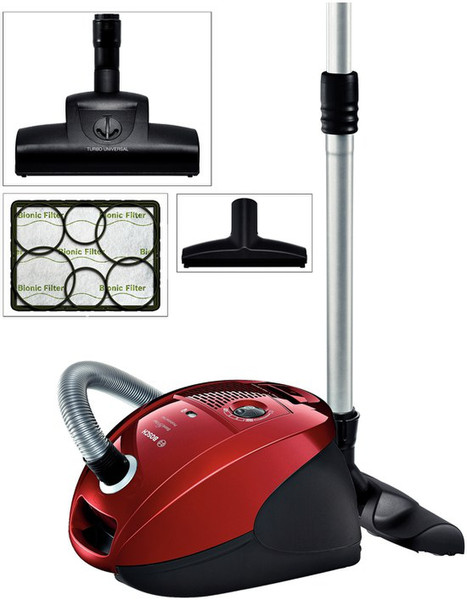 Bosch BSGL31425 Zylinder-Vakuum 4l 1400W Schwarz, Rot Staubsauger