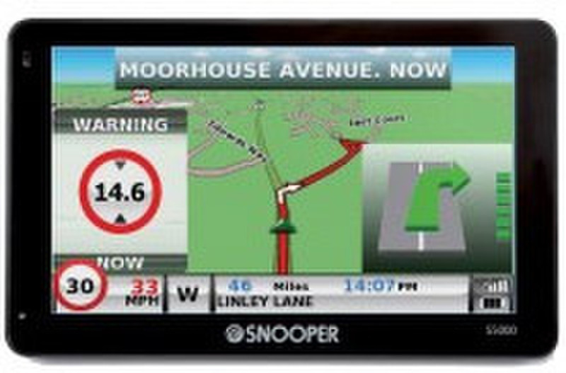 Snooper S5000 Truckmate Pro Фиксированный 5" ЖК Сенсорный экран Черный