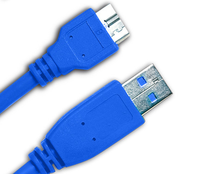 Jou Jye Computer 1.0m USB 3.0 A-micro B 1м USB A Micro-USB B Синий