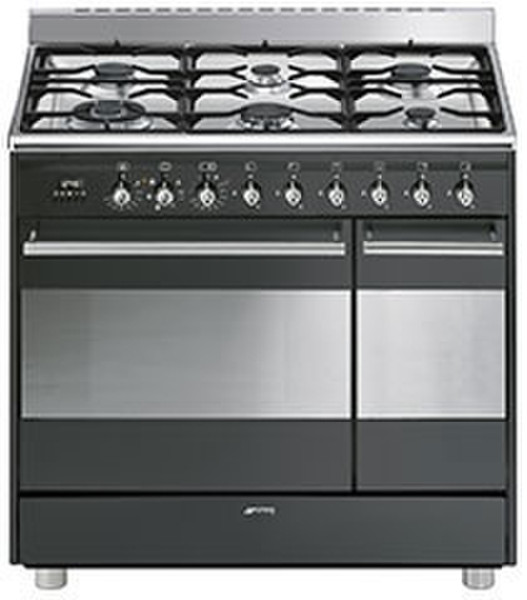 Smeg SNL926MA8 Freestanding Gas hob A Anthracite cooker