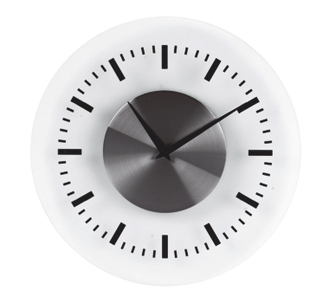 Unilux OnTime Quartz wall clock Circle Chrome,Transparent,White