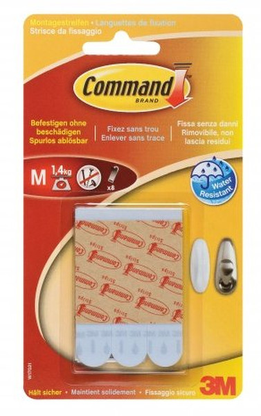 3M Command Белый 8шт канцелярская/офисная лента