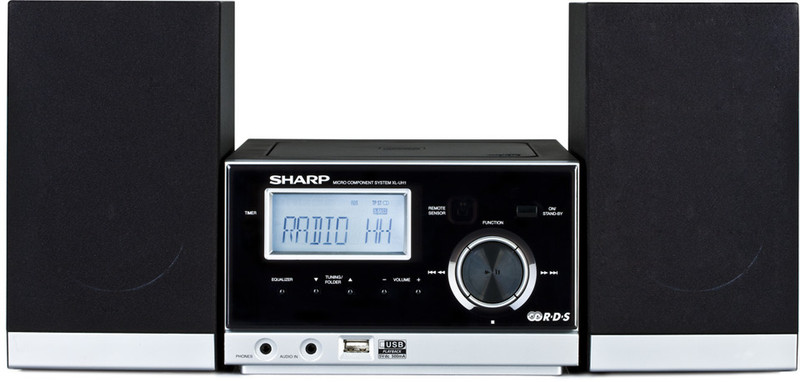 Sharp XL-E1H Micro set 10Вт Черный, Cеребряный домашний музыкальный центр