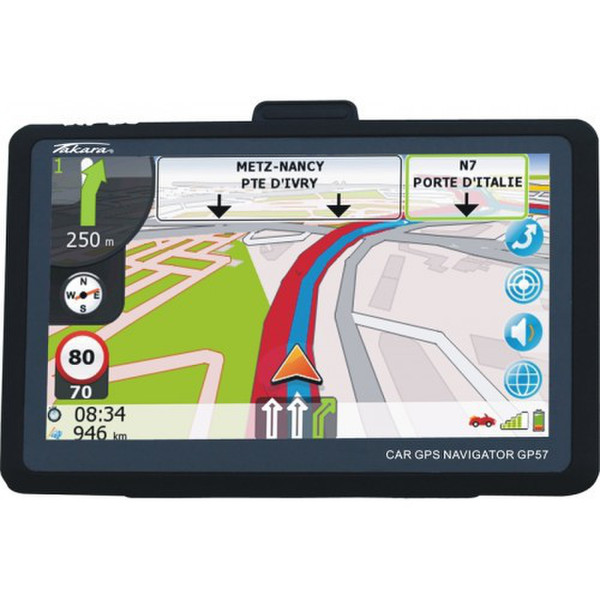 Takara GP57 Fixed 5Zoll Touchscreen Schwarz Navigationssystem