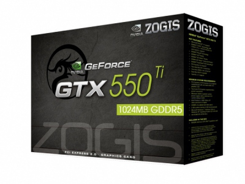 Zogis ZOGTX550TI-1GD5H GeForce GTX 550 Ti 1GB GDDR5 graphics card