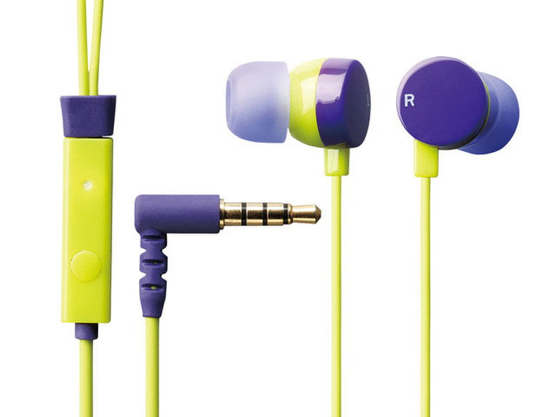 Elecom Colorful Headset for Smartphone Binaural im Ohr Grün, Violett