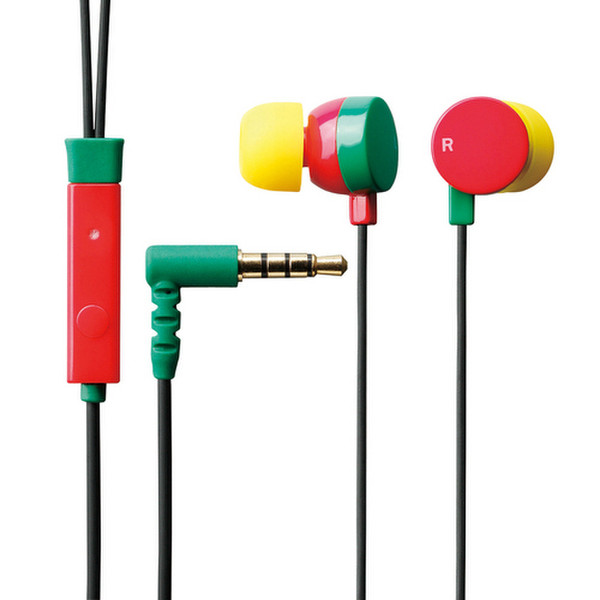 Elecom Colorful Headset for Smartphone Binaural im Ohr Grün, Rot