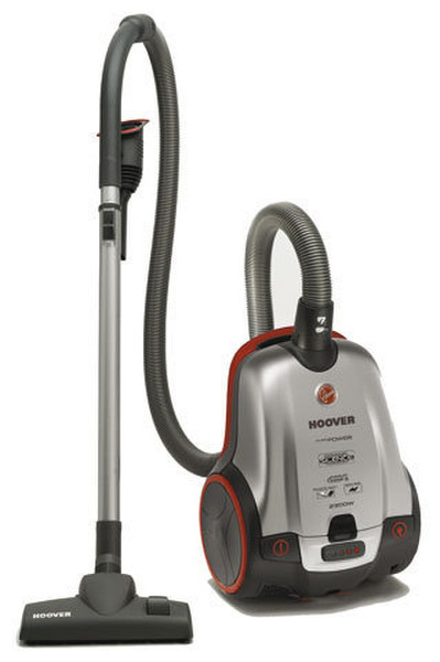 Hoover BT F4830 Цилиндрический пылесос 3.5л 2300Вт Черный, Серый, Красный