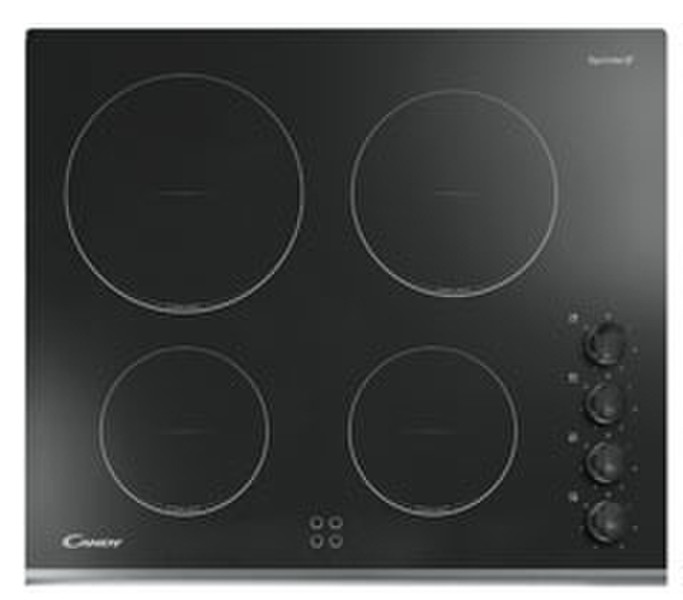 Candy Kookplaat BI CH64MX Vitro 60cm 4zones Hi-light Bedieningsknoppen Rvs Voorzijde Встроенный Ceramic hob Нержавеющая сталь