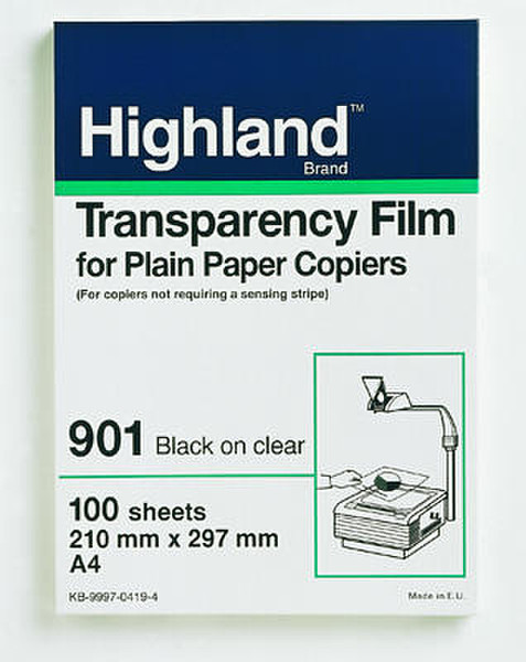 3M Highland 901 A4 Transparency Film диапозитивная пленка