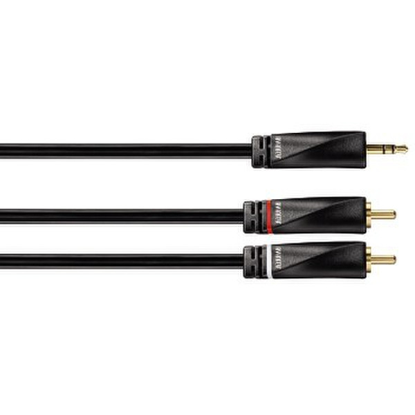Avinity 107531 1m 3.5mm 2 x RCA Schwarz Audio-Kabel
