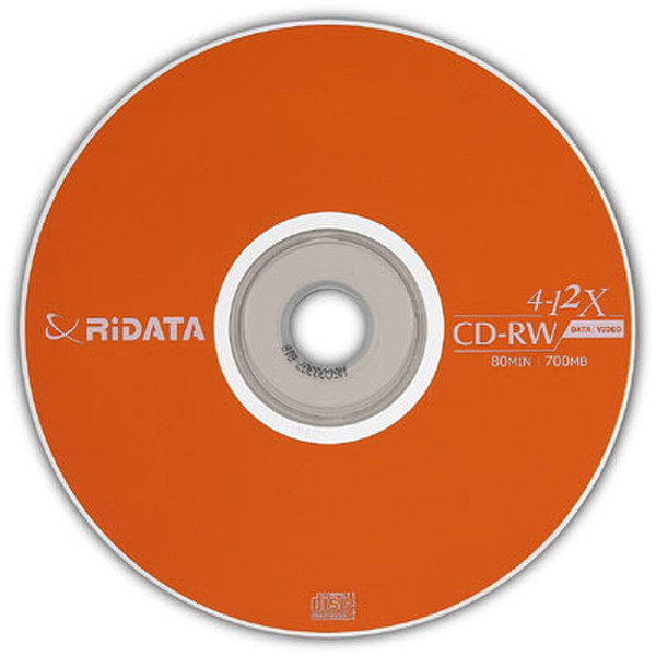Ridata CD-RW, 8x-24x, 700MB, 10pcs CD-RW 700МБ 10шт