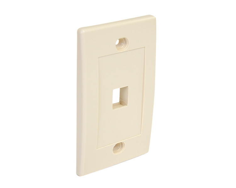 StarTech.com Single Outlet RJ45 Universal Wall Plate - Ivory outlet box