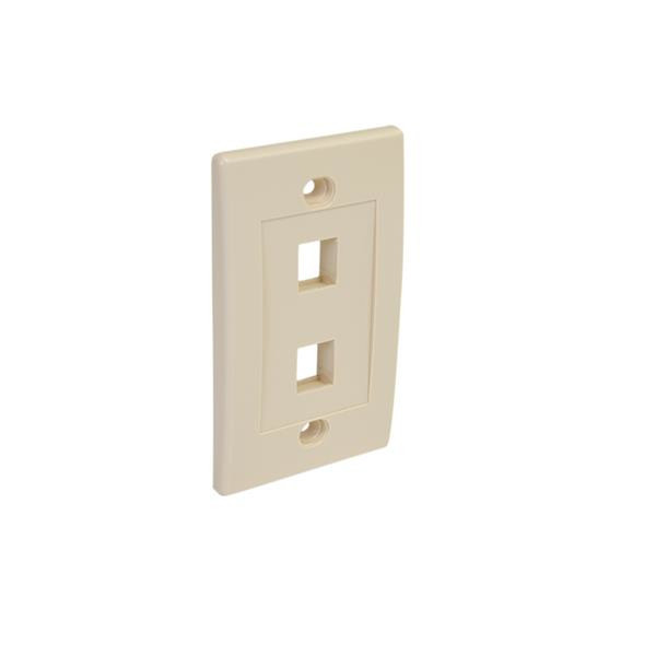 StarTech.com Dual Outlet RJ45 Universal Wall Plate - Ivory outlet box