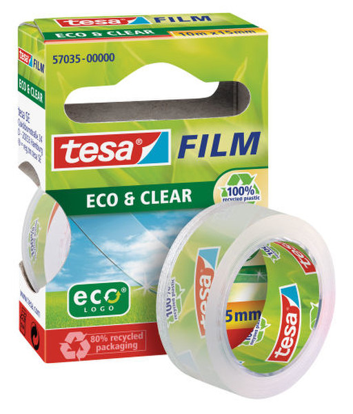 TESA eco&clear 15mm10m 10м Прозрачный 1шт канцелярская/офисная лента