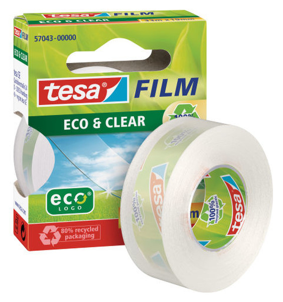 TESA eco&clear 19mm33m 33м Прозрачный 1шт канцелярская/офисная лента