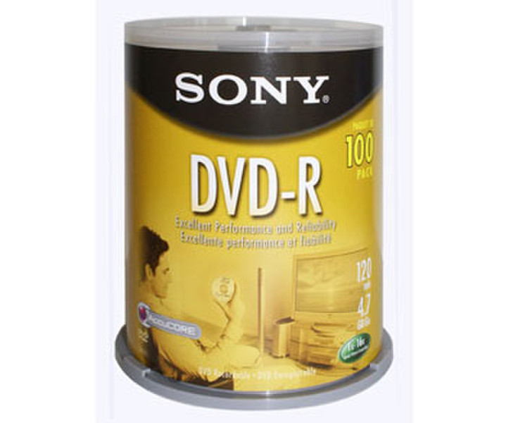 Sony 100 x DVD-R 4.7GB 16x 4.7GB DVD-R 100Stück(e)