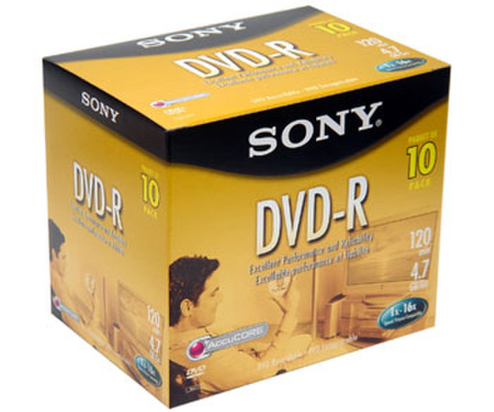 Sony 10 x DVD-R 16X Media 4.7GB 4.7GB DVD-R 10Stück(e)