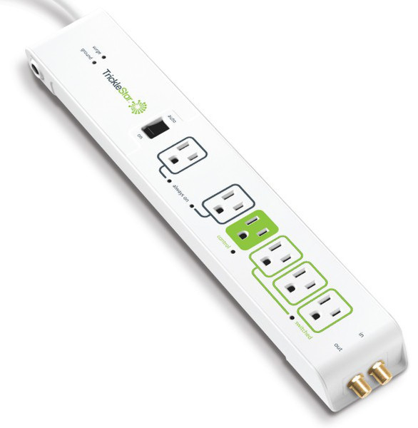 TrickleStar 180SS-US-6CX 6AC outlet(s) 120V 1.8m White surge protector