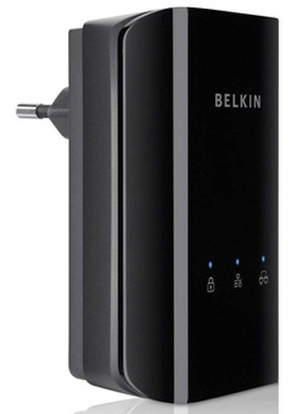 Belkin Powerline HD500 500Mbit/s Eingebauter Ethernet-Anschluss Schwarz 2Stück(e) PowerLine Netzwerkadapter