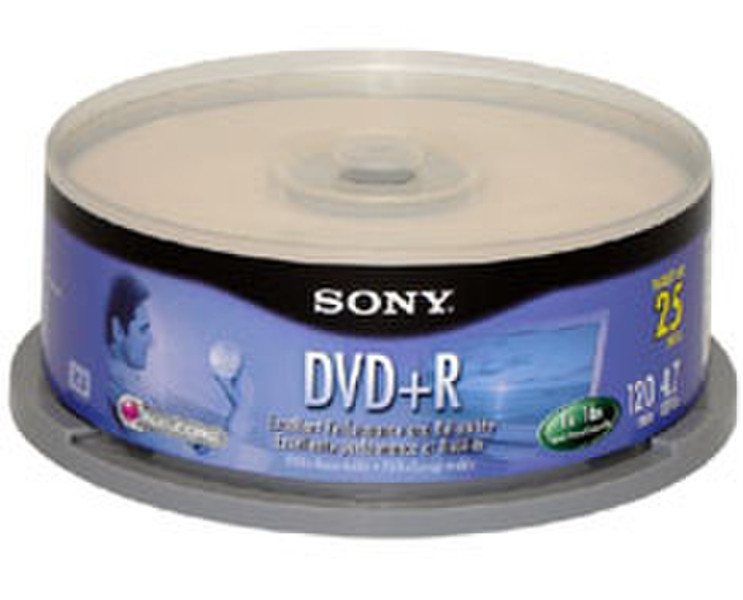 Sony 16x DVD+R Media - 4.7GB - 120mm Standard