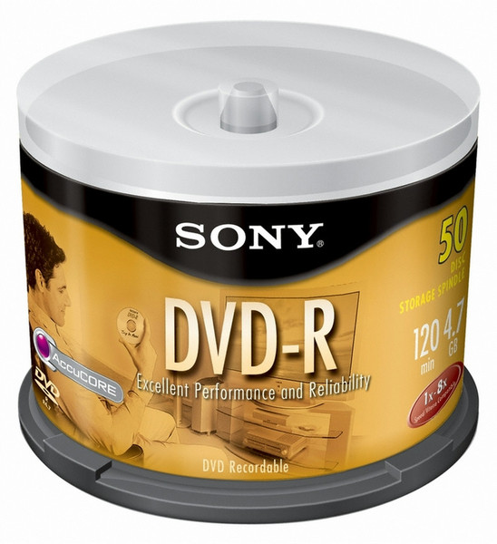 Sony 8x DVD-R Media - 4.7GB 4.7ГБ DVD-R 50шт