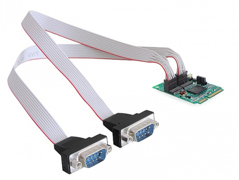 DeLOCK MiniPCIe I/O PCIe full size 2 x serial RS-232 Internal Serial interface cards/adapter