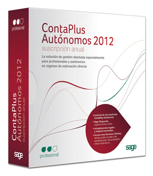 Sage Software ContaPlus Autónomos 2012