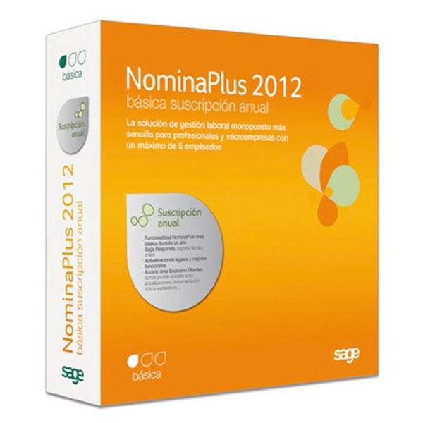 Sage Software NominaPlus Básica 2012