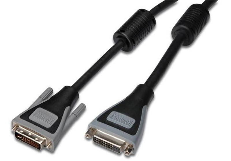 Digitus DVI-D/DVI-D, M/F, 2m 2m DVI-D DVI-D Black DVI cable