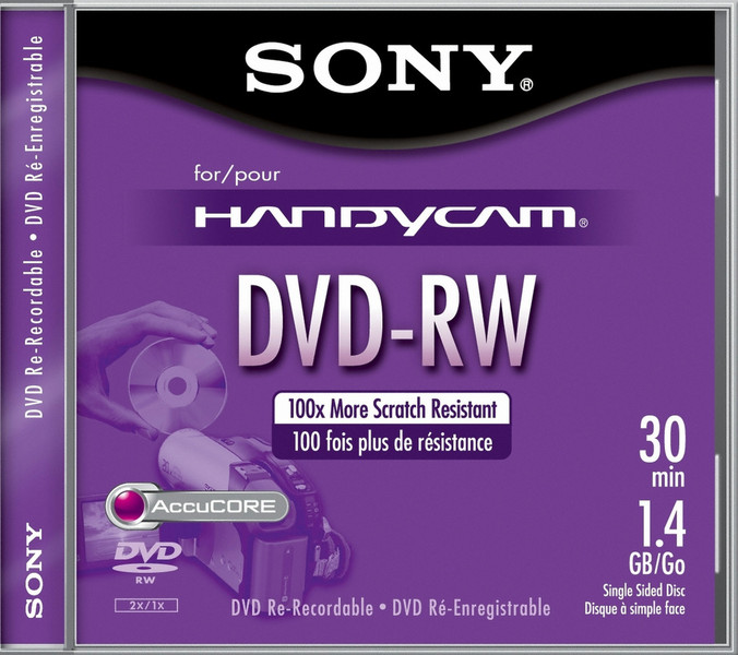 Sony 1.4 GB Mini DVD-RW 80mm 1.4GB DVD-RW 1Stück(e)