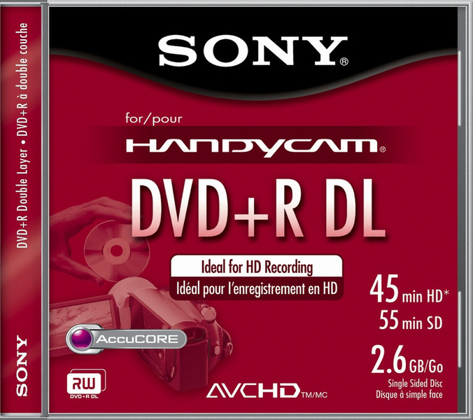 Sony 2.6 GB DVD+R Double Layer 80mm