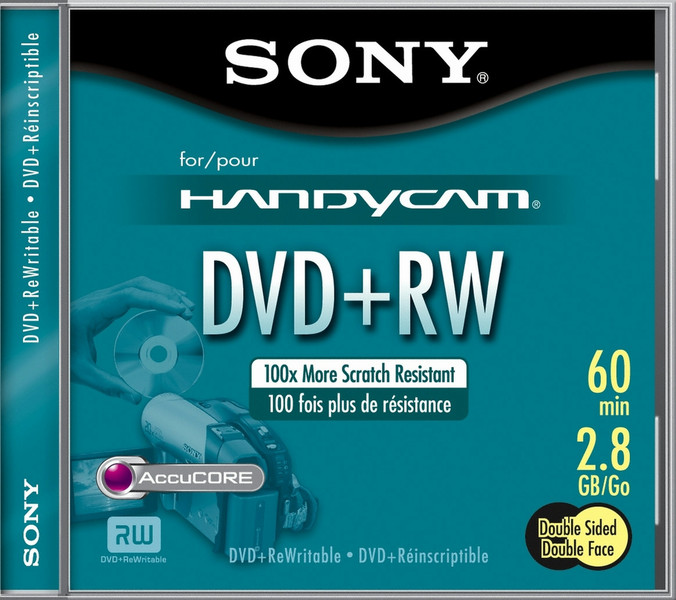 Sony 2.8GB DVD+RW Double Sided 80mm 2.8ГБ DVD+RW 1шт