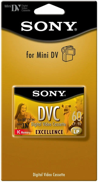 Sony DVC Excellence With Chip 60 min MiniDV blank video tape