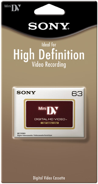 Sony HD DVC 63 min Blister MiniDV blank video tape