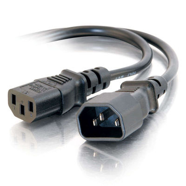C2G 29964 0.3m C14 coupler C13 coupler Black power cable