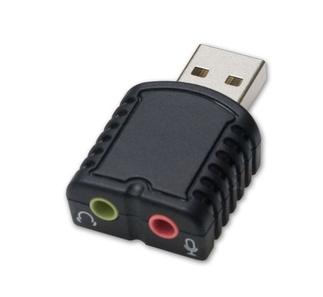 SYBA SD-AUD20066 USB 2.0 A (M) 2 x 3.5mm Schwarz Kabelschnittstellen-/adapter