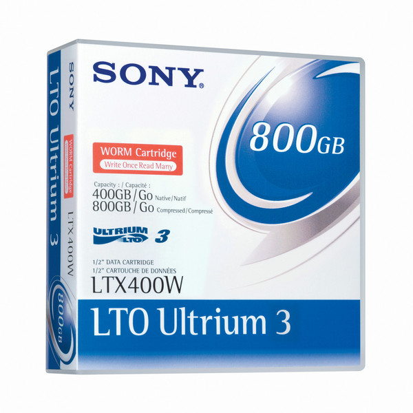 Sony LTO Ultrium 3 WORM Tape Cartridge - LTO Ultrium LTO-3 - 400GB 400GB